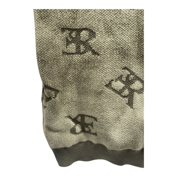 Ermanno Scervino Junior Girls Soft Logo Sweater Dress Size 6 Army Green - Picture 6 of 8